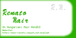 renato mair business card